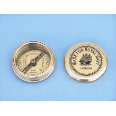 3" Solid Brass Royal Navy Pocket Compass